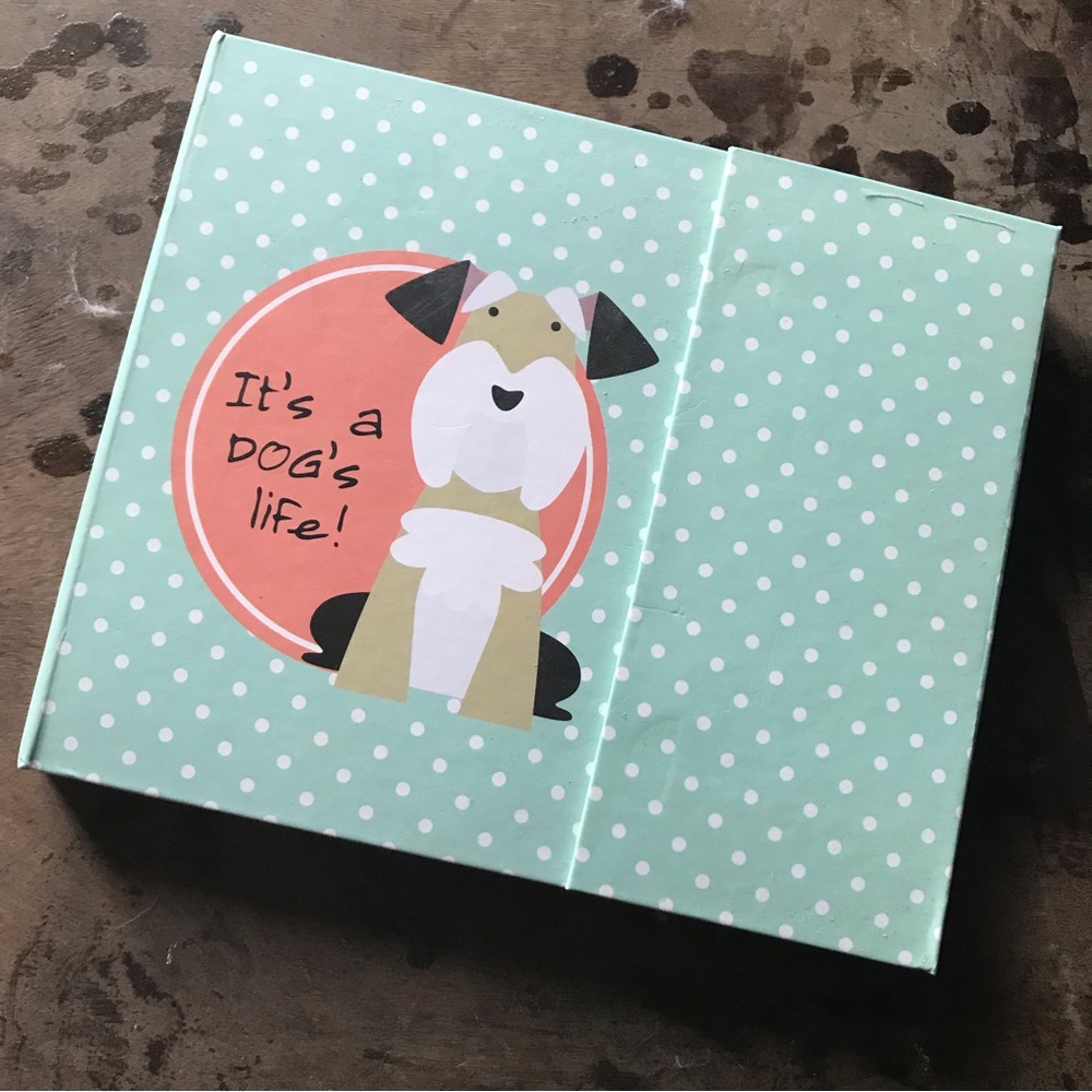 Dog themed message book. NWOT “It’s A Dog’s Life”